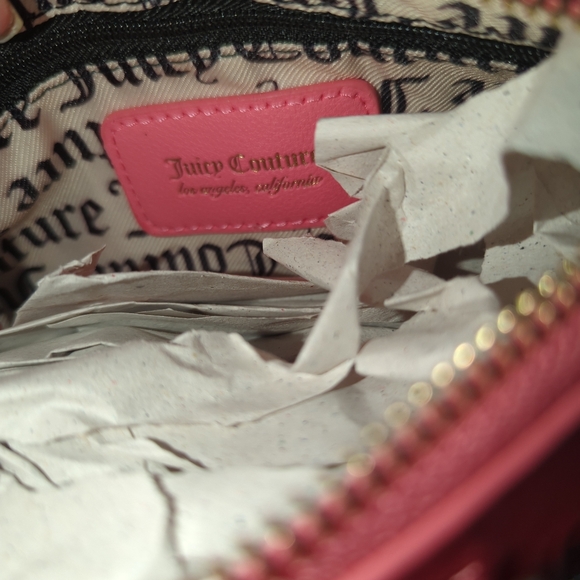 Juicy Couture Pink Crossbody Baguette Bag W/ Wallet Gold Chain Cute Y2K NWT - Picture 13 of 15